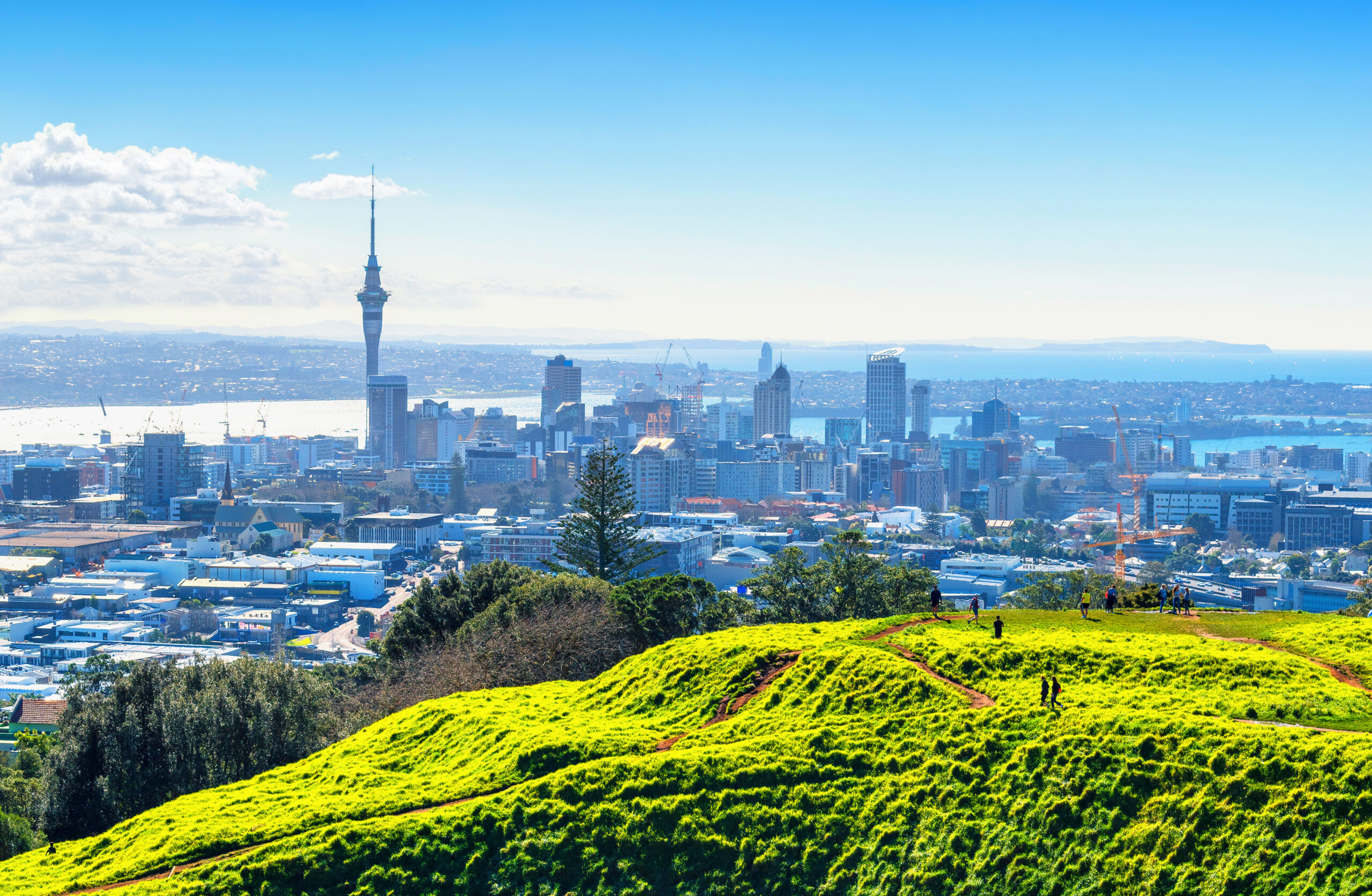Kijk over de stad van Auckland
